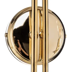 Aplique de pared retro, 2 luces, dorado