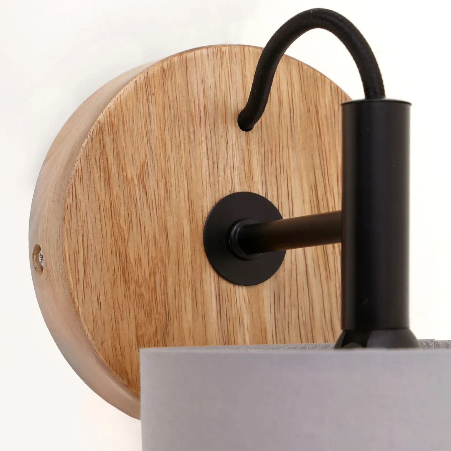 Aplique de pared Rhon, pantalla textil