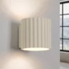 Aplique de pared RIBLA, beige, Ø 10 cm, metal, G9
