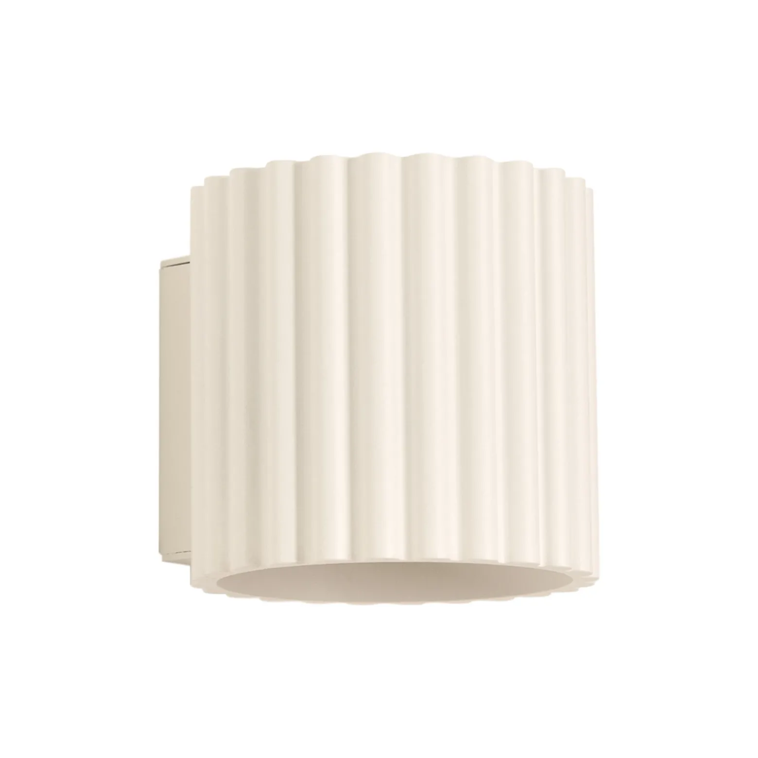 Aplique de pared RIBLA, beige, Ø 10 cm, metal, G9
