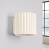 Aplique de pared RIBLA, beige, Ø 10 cm, metal, G9