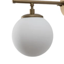 Aplique de pared Roe, dorado, cristal, altura 24 cm, E14