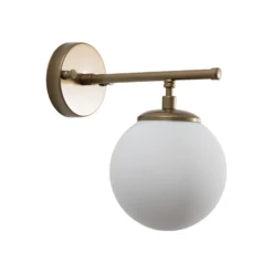 Aplique de pared Roe, dorado, cristal, altura 24 cm, E14