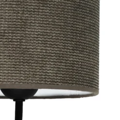 Aplique de pared Roller, cordón gris oscuro, negro, con brazo de lectura