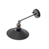 Aplique de pared Saglam, negro/dorado, cónica, altura 20 cm, E27