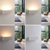 Aplique de pared Santino de Lindby, 22 cm, yeso, G9, se puede pintar
