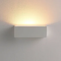 Aplique de pared Santino de Lindby, 22 cm, yeso, G9, se puede pintar