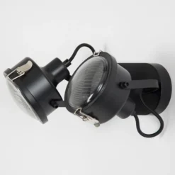 Aplique de pared Satellite de 2 luces en negro