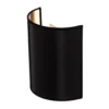 Aplique de pared Satin en satén, negro/dorado