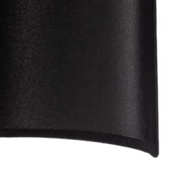 Aplique de pared Satin en satén, negro/dorado