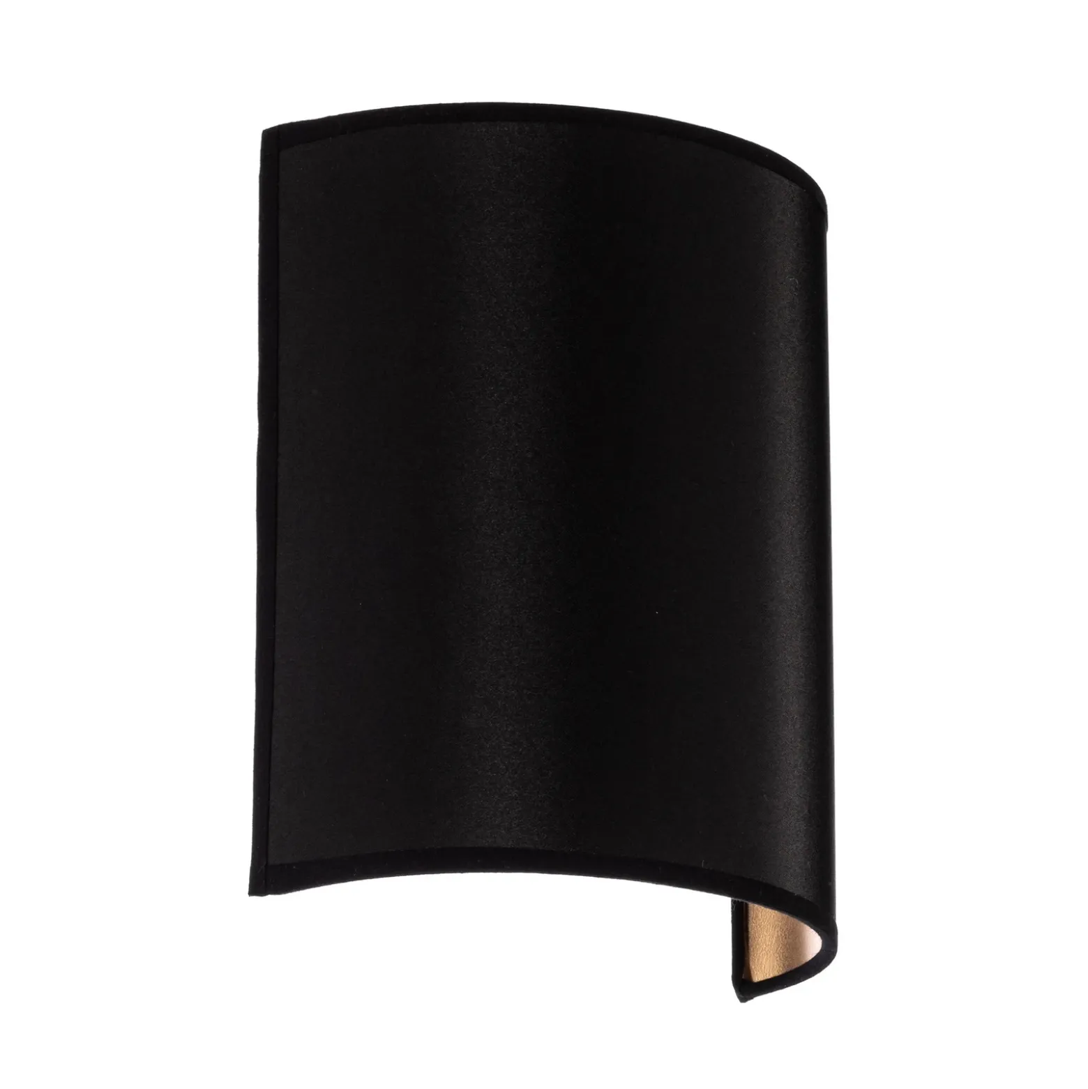 Aplique de pared Satin en satén, negro/dorado