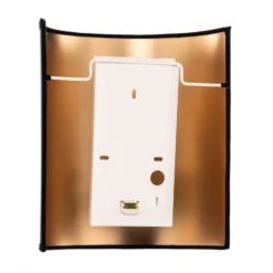 Aplique de pared Satin en satén, negro/dorado