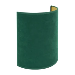 Aplique de pared Semi Circle, terciopelo, verde oscuro, E27