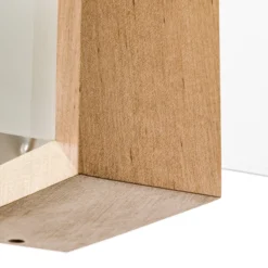 Aplique de pared Shifted 1, cristal y madera clara