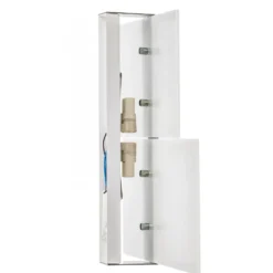 Aplique de pared Shifted, dos secciones de cristal, cromado