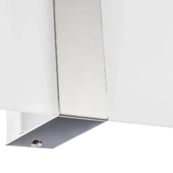 Aplique de pared Shifted, dos secciones de cristal, cromado