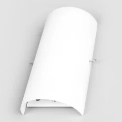 Aplique de pared Sidra de Lucande, altura 28 cm, cristal, semicircular