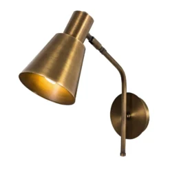 Aplique de pared Sivani MR-663, oro antiguo, metal, Ø 15 cm