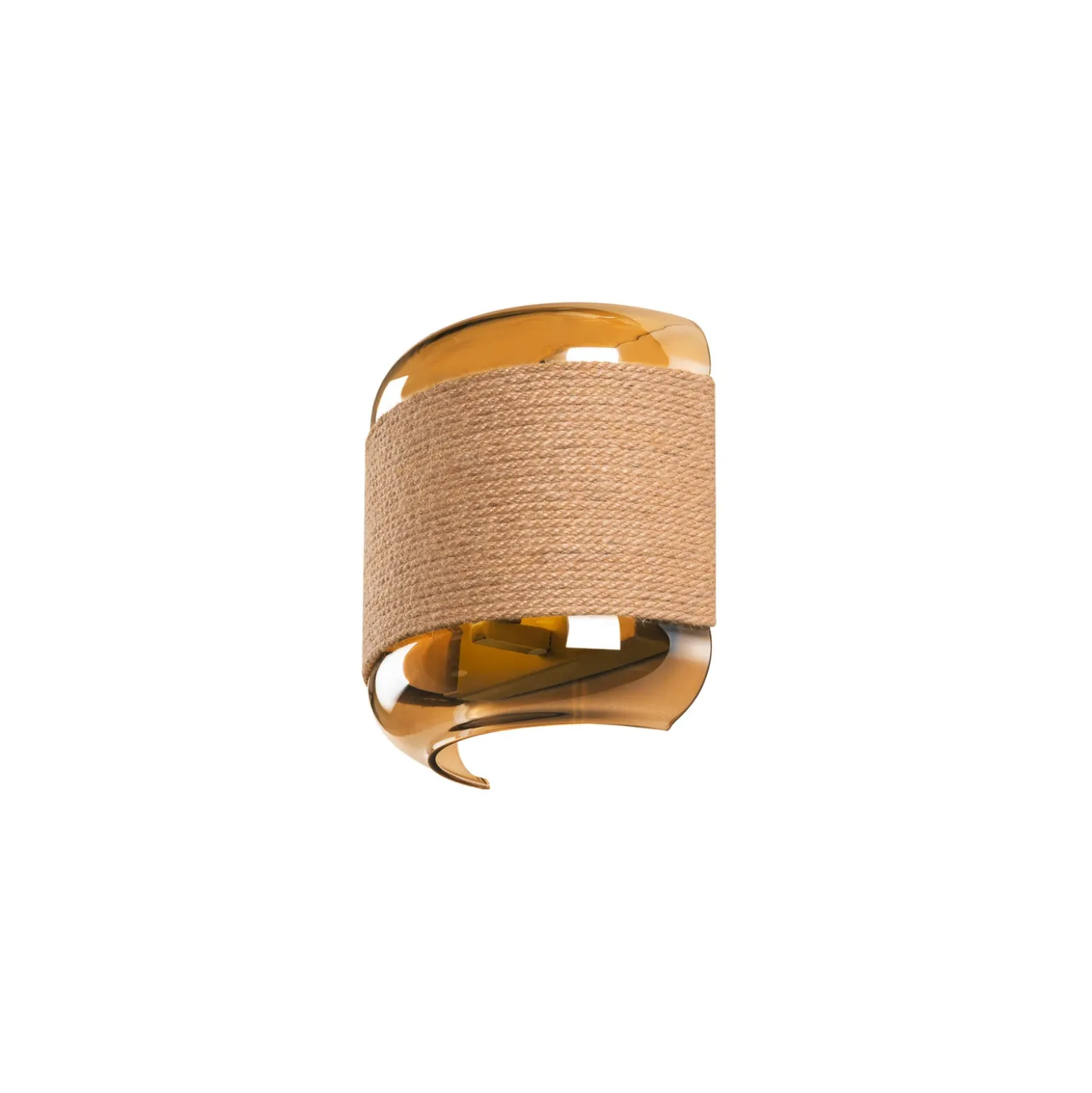 Aplique de pared SLV Pantilo Rope marrón/ámbar/oro vidrio ancho 20 cm