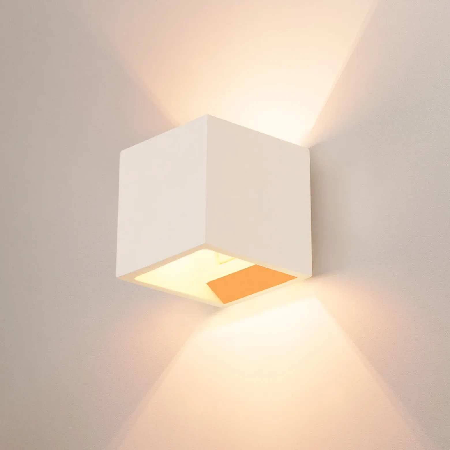 Aplique de pared SLV Plastra QT14, blanco, escayola, ancho 11,5 cm