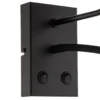 Aplique de pared Soho cilíndrico con brazo de lectura negro/dorado