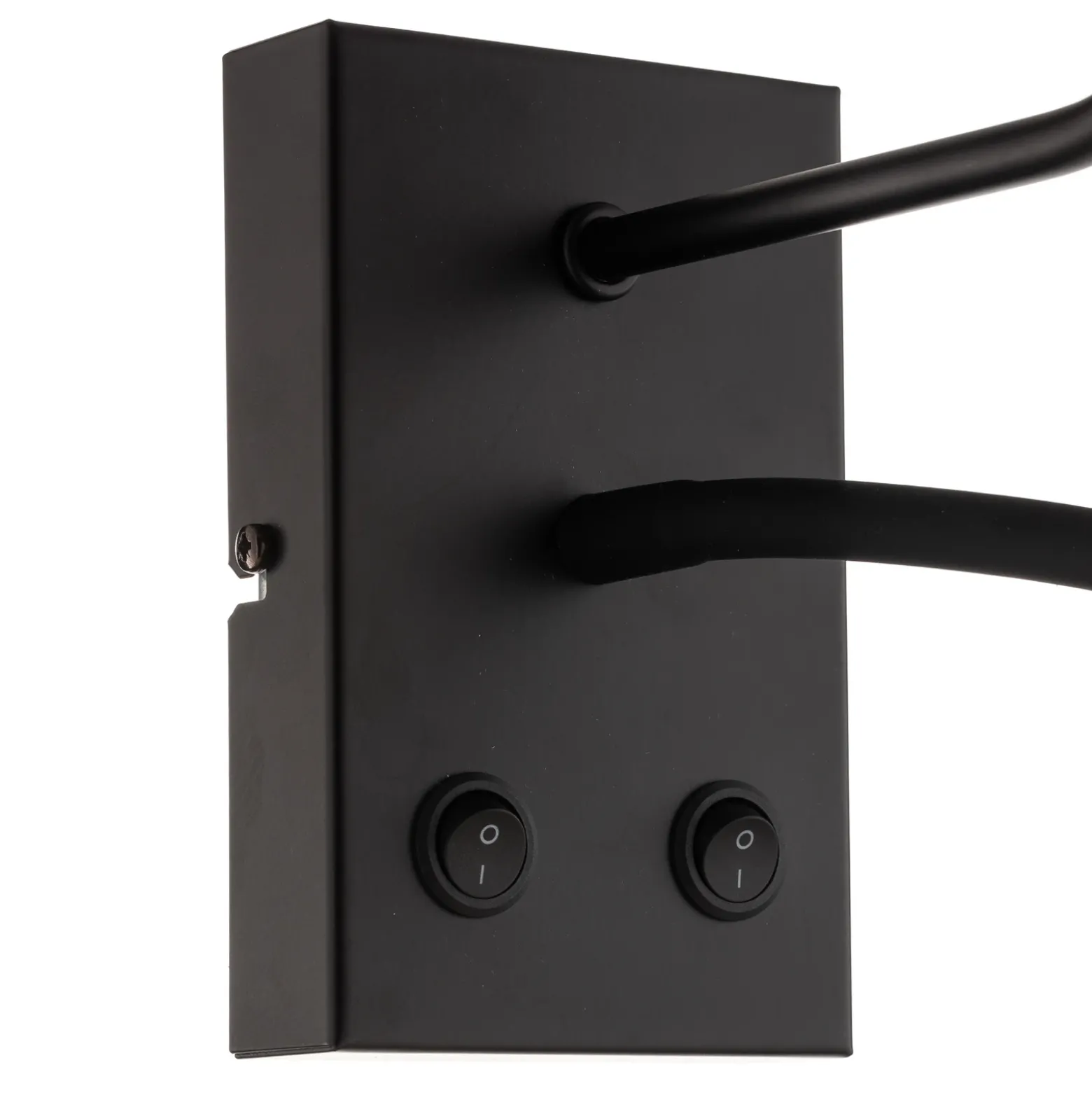Aplique de pared Soho cilíndrico con brazo de lectura negro/dorado