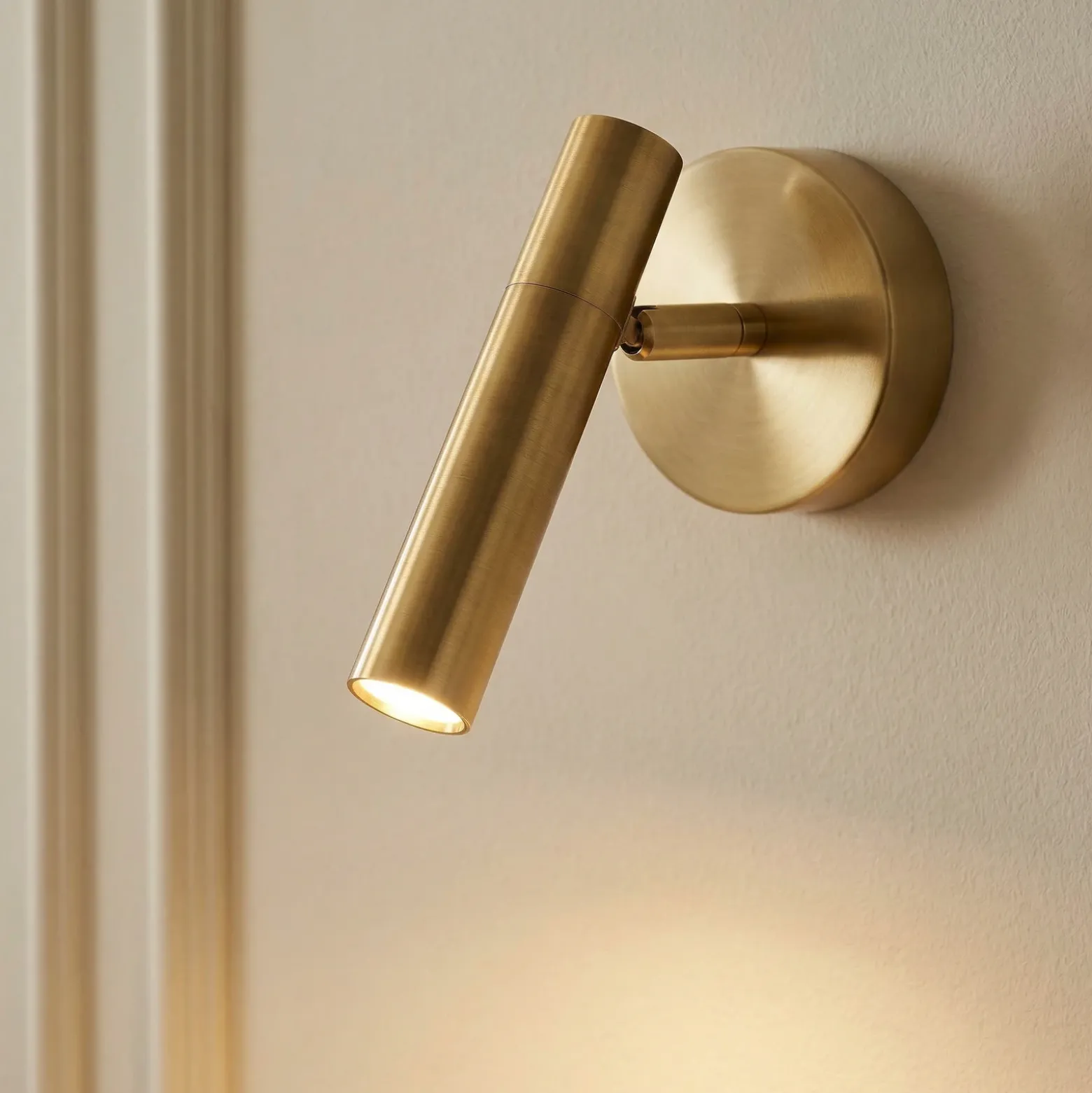 Aplique de pared Sopel, dorado, 1 luz, acero, G9, altura 15 cm