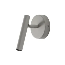 Aplique de pared Sopel, gris topo, 1 luz, acero, G9, altura 15 cm