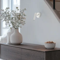 Aplique de pared Sopel, gris topo, 1 luz, acero, G9, altura 15 cm