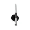 Aplique de pared Sopel Lux, 2 luces, negro/plateado, altura 38 cm