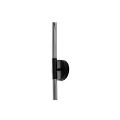 Aplique de pared Sopel Lux, 2 luces, negro/plateado, altura 38 cm