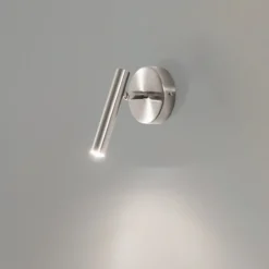 Aplique de pared Sopel, plateado, 1 luz, acero, G9, altura 15 cm