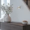 Aplique de pared Sopel, plateado, 1 luz, acero, G9, altura 15 cm