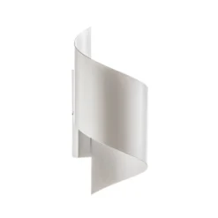 Aplique de pared Spiner blanco, altura 30 cm, acero