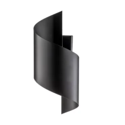 Aplique de pared Spiner negro, altura 30 cm, acero