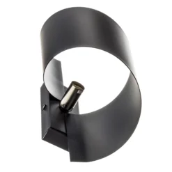 Aplique de pared Spiner negro, altura 30 cm, acero