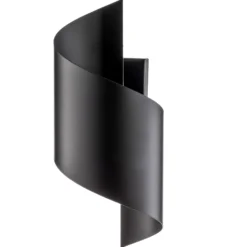 Aplique de pared Spiner negro, altura 30 cm, acero