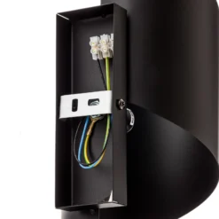 Aplique de pared Spiner negro, altura 30 cm, acero