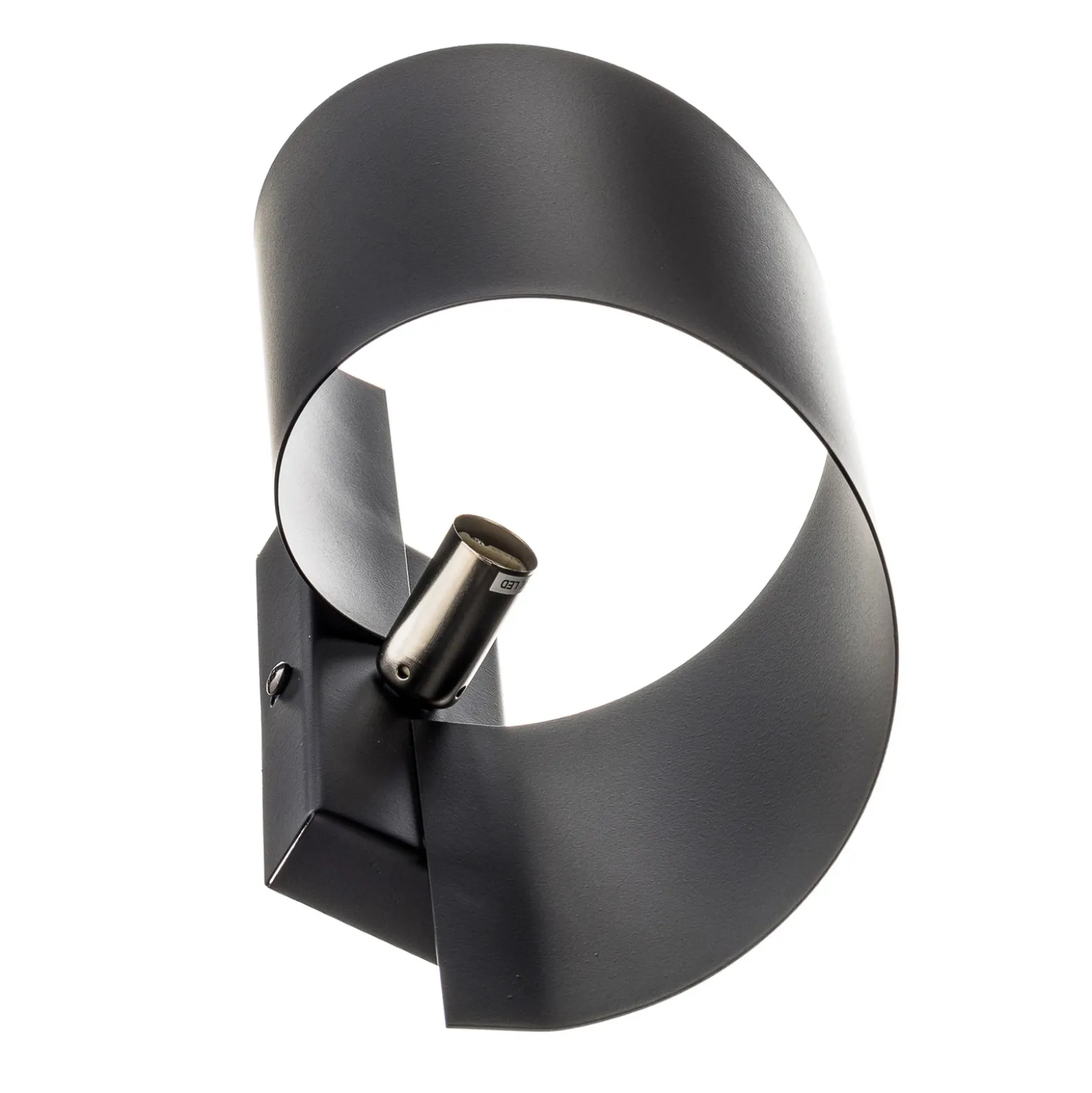 Aplique de pared Spiner negro, altura 30 cm, acero