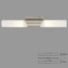 Aplique de pared Splash, 2 luces, níquel mate