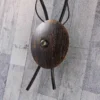Aplique de pared Stefania de Lindby, negro/dorado, cristal, E14, 42,5 cm