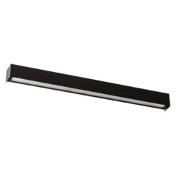 Aplique de pared Straight L, 122 cm, negro