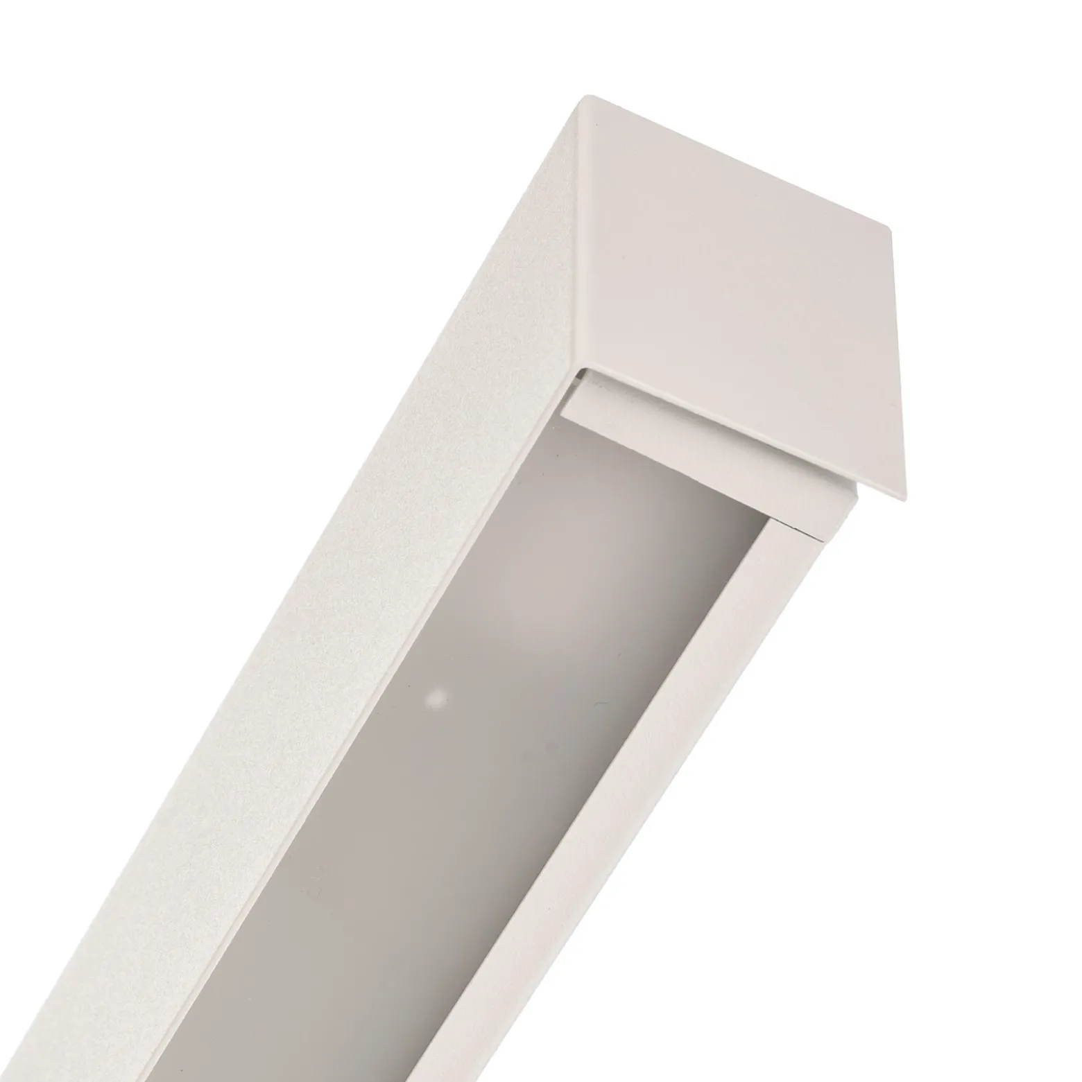 Aplique de pared Straight L, 122 cm, blanco
