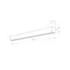 Aplique de pared Straight L, 122 cm, blanco