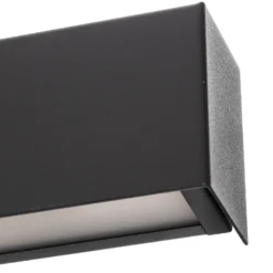 Aplique de pared Straight M, 92 cm, negro