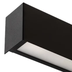 Aplique de pared Straight S, 62 cm, negro
