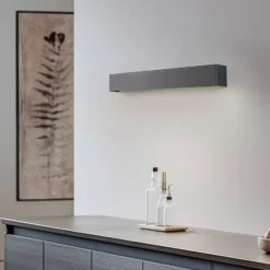 Aplique de pared Straight S, 62 cm, grafito