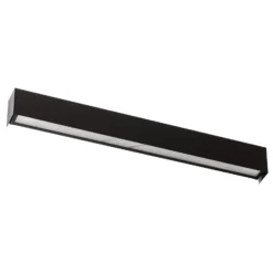 Aplique de pared Straight S, 62 cm, negro
