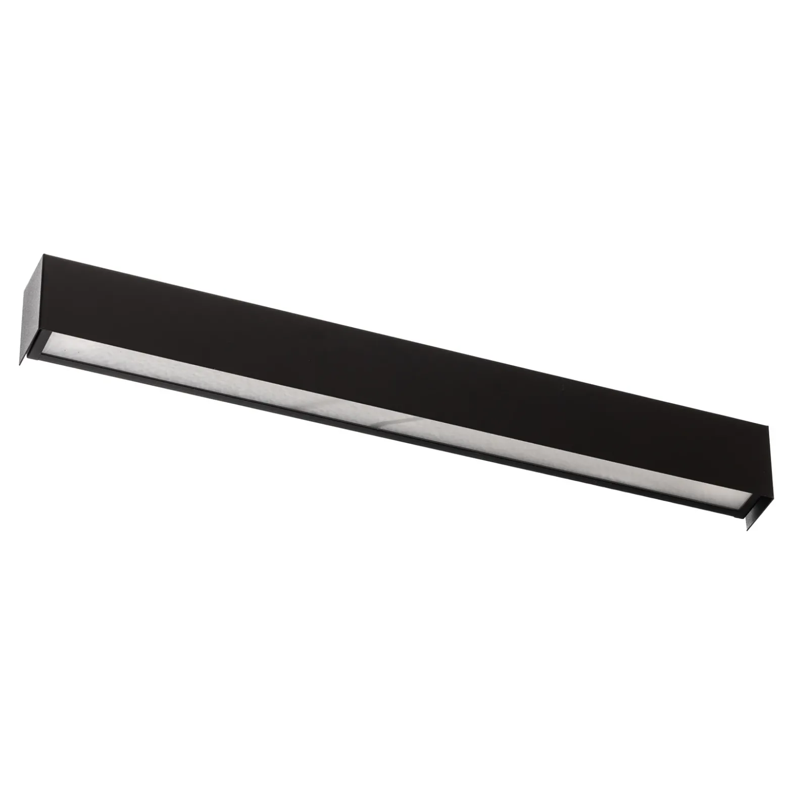 Aplique de pared Straight S, 62 cm, negro