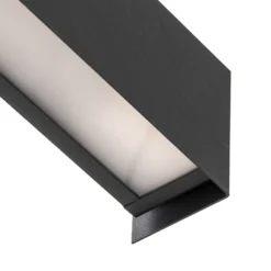 Aplique de pared Straight XS, ancho 26 cm, grafito
